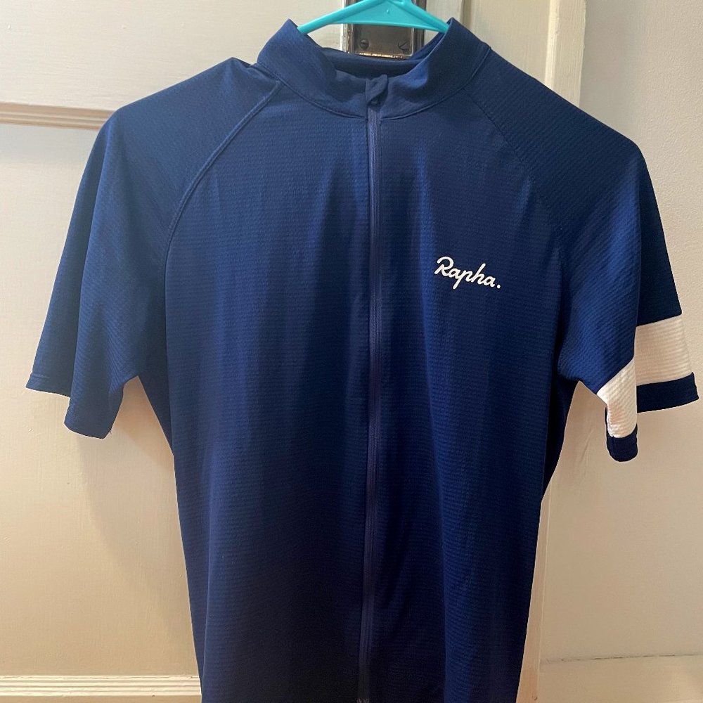 RAPHA Core Lightweight Mens Small S Short Sleeve Cycling Jersey | NAVY |